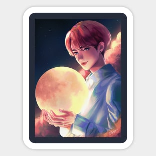 Boy Who Holds the Moon Sticker